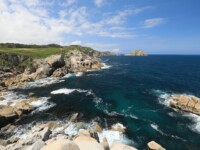 Unser Picknickplatz an der Granit-Steilküste (Acantilados de Papel)
