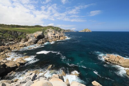 Unser Picknickplatz an der Granit-Steilküste (Acantilados de Papel)
