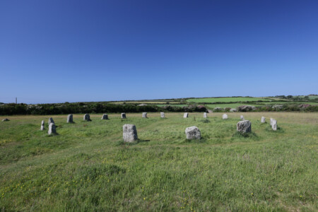 The Merry Maidens Stone Circle, der wohl schönste Steinkreis in Cornwall