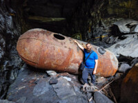 Presslufttank in der Cambrian Slate Mine