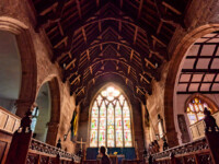 Unsere wohl exotischste Übernachtung in der All Saints Church, Claverley