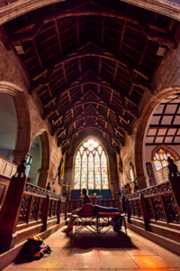Unsere wohl exotischste Übernachtung in der All Saints Church, Claverley