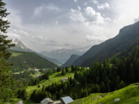 Blick vom Berninapass Richtung Veltlin