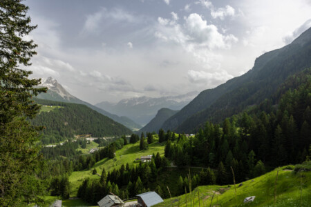 Blick vom Berninapass Richtung Veltlin