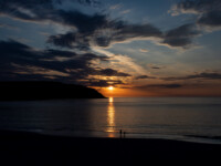 Sonnenuntergang am Cliff Beach, Isle of Lewis